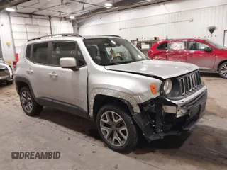 2017 Jeep Renegade Altitude with VIN ZACCJBBB4HPF15755, listed as a IAAI auction lot 41600934 with 90,691 mi miles. Bid and sale history available at carsss.com. Image 1.