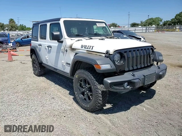 2022 Jeep Wrangler Unlimited Willys with VIN 1C4HJXDM6NW155064, listed as a Copart auction lot 68666394 with Not Provided miles and Salvage Title. Bid and sale history available at DreamBid. Image 11.