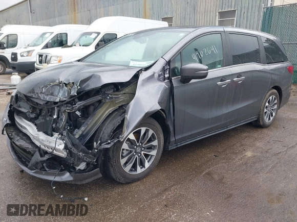 2024 Honda Odyssey EX-L with VIN 5FNRL6H69RB053109, listed as a IAAI auction lot 41902641 with 19,358 mi miles and . Bid and sale history available at DreamBid. Image 17.