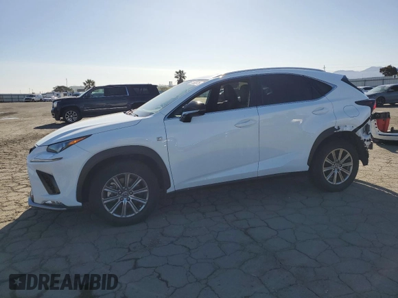 2020 Lexus NX with VIN JTJSARDZ7L5011357, listed as a Copart auction lot 51182075 with 58,908 mi miles and Salvage Title. Bid and sale history available at carsss.com. Image 1.