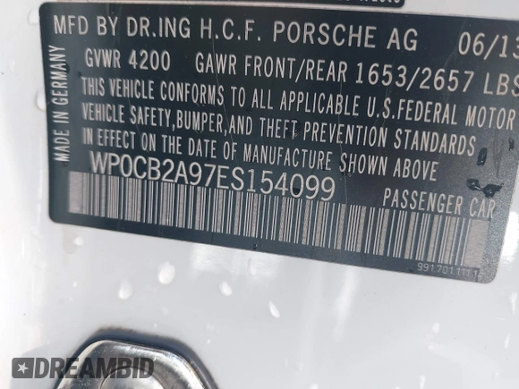 2014 Porsche 911 Carrera S z VIN WP0CB2A97ES154099, wystawiony jako IAAI lot #42264557 z przebiegiem 89 991 mil mil oraz . Historia ofert i sprzedaży dostępna na DreamBid. Obrazek 9.