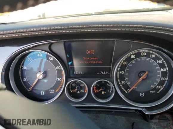 2013 Bentley Continental GT with VIN SCBGT3ZA8DC087043, listed as a Copart auction lot 57523435 with 55,293 mi miles and Clean Title. Bid and sale history available at DreamBid. Image 8.