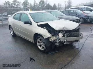 2013 Chevrolet Malibu LS with VIN 1G11B5SA2DF192101, listed as a IAAI auction lot 41572155 with 109,127 mi miles. Bid and sale history available at carsss.com. Image 1.