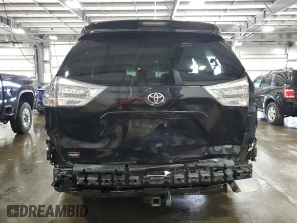 2017 Toyota Sienna SE with VIN 5TDXZ3DC2HS868309, listed as a Copart auction lot 61146885 with 108,510 mi miles and Salvage title. Bid and sale history available at DreamBid. Image 6.