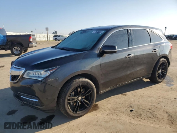 2015 Acura MDX Technology with VIN 5FRYD3H49FB012074, listed as a Copart auction lot 87838855 with 128,601 mi miles and Salvage Title. Bid and sale history available at DreamBid. Image 1.