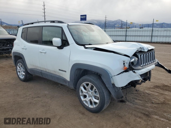 2017 Jeep Renegade Latitude with VIN ZACCJBBB5HPE43951, listed as a Copart auction lot 46699525 with 55,751 mi miles and Salvage Title. Bid and sale history available at carsss.com. Image 4.