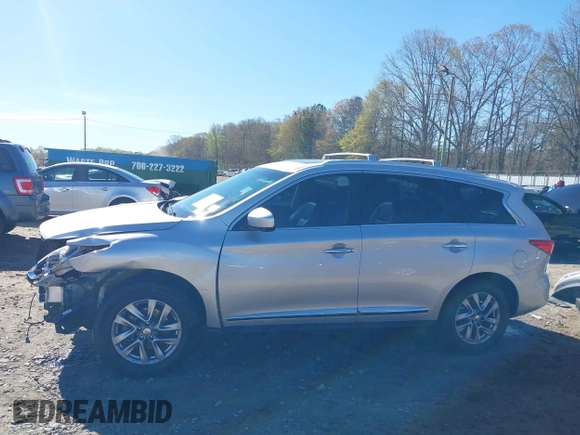 2013 Infiniti JX35 with VIN 5N1AL0MM3DC336945, listed as a IAAI auction lot 41858705 with 114,784 mi miles. Bid and sale history available at carsss.com. Image 15.
