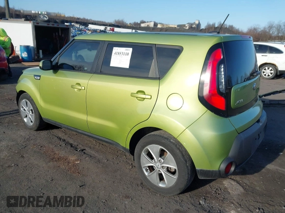 2016 Kia Soul with VIN KNDJN2A25G7821808, listed as a IAAI auction lot 41853110 with 114,854 mi miles. Bid and sale history available at carsss.com. Image 3.