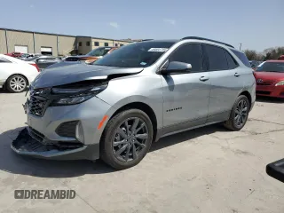 2024 Chevrolet Equinox RS with VIN 3GNAXMEG5RS235651, listed as a Copart auction lot 49004705 with 20,580 mi miles and Salvage Title. Bid and sale history available at DreamBid. Image 1.