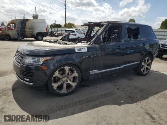 2015 Land Rover Range Rover Autobiography с VIN SALGV3TFXFA203717, выставлен на аукционе Copart как лот 45973135 с пробегом Не указан миль и На запчасти • Non repairable. История ставок и продаж доступна на DreamBid. Изображение 1.