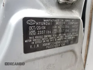 2005 Hyundai Sonata GLS with VIN KMHWF35H45A165863, listed as a Copart auction lot 82361594 with 75,162 mi miles and Salvage Title. Bid and sale history available at carsss.com. Image 12.