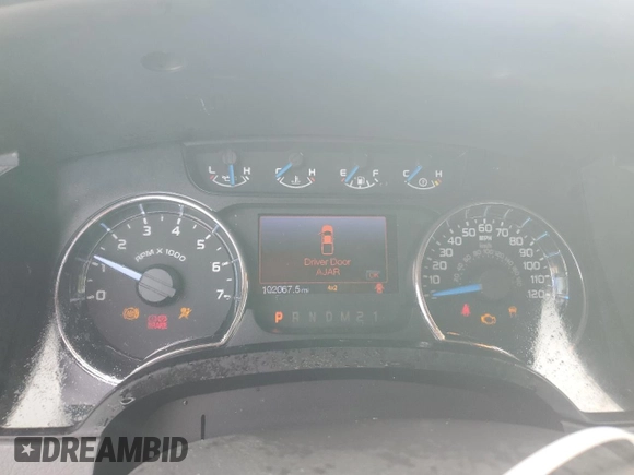 2013 Ford F-150 XL with VIN 1FTFX1EF7DFA59025, listed as a Copart auction lot 55050095 with 102,067 mi miles and Salvage Title. Bid and sale history available at DreamBid. Image 9.
