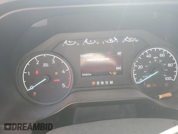 2023 Ford F-250 XL with VIN 1FT8W2BT7PED66555, listed as a Copart auction lot 54136785 with 57,548 mi miles and Salvage title. Bid and sale history available at DreamBid. Image 9.