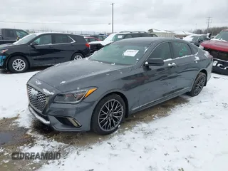 2019 Genesis G80 3.3T Sport with VIN KMHGN4JB5KU295935, listed as a IAAI auction lot 41481877 with 53,623 mi miles. Bid and sale history available at carsss.com. Image 2.