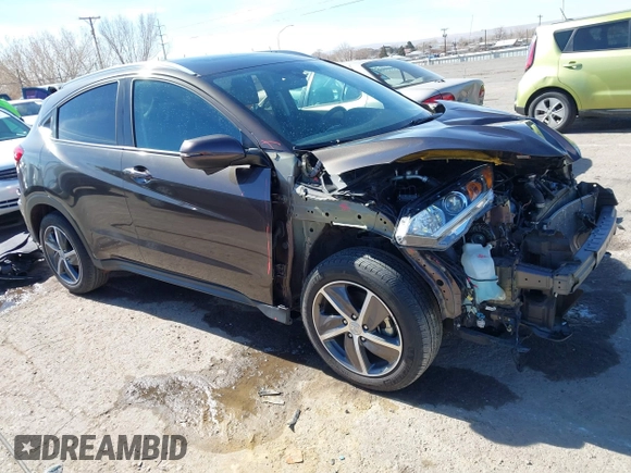 2021 Honda HR-V EX with VIN 3CZRU6H59MM749827, listed as a IAAI auction lot 41474907 with 45,356 mi miles. Bid and sale history available at carsss.com. Image 1.