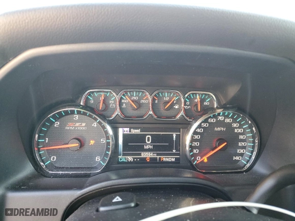 2016 Chevrolet Silverado 1500 LT with VIN 1GCVKREH2GZ262210, listed as a Copart auction lot 89082285 with 93,594 mi miles and Salvage Title. Bid and sale history available at carsss.com. Image 9.