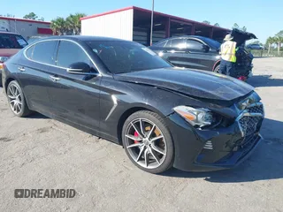 2019 Genesis G70 2.0T Sport with VIN KMTG24LA4KU016333, listed as a IAAI auction lot 41536018 with 70,587 mi miles. Bid and sale history available at carsss.com. Image 1.