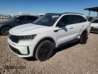 2021 Kia Sorento SX Prestige X-Line with VIN 5XYRKDLF2MG016354, listed as a Copart auction lot 77501394 with 95,352 mi miles and Salvage Title. Bid and sale history available at carsss.com. Image 1.