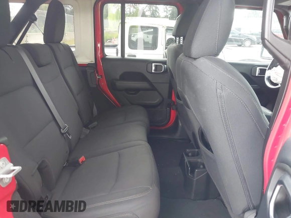 2018 Jeep Wrangler Unlimited Sahara with VIN 1C4HJXEG1JW310817, listed as a IAAI auction lot 42248374 with 64,516 mi miles and . Bid and sale history available at DreamBid. Image 8.
