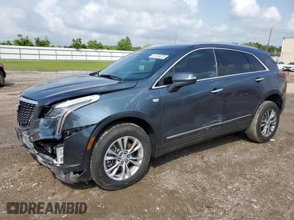 2021 Cadillac XT5 FWD Premium Luxury with VIN 1GYKNCRSXMZ118083, listed as a Copart auction lot 54703225 with 45,973 mi miles and Salvage Title. Bid and sale history available at carsss.com. Image 1.