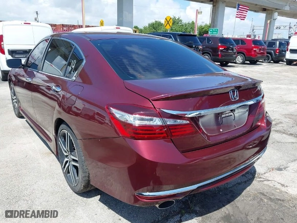 2016 Honda Accord Sedan Sport with VIN 1HGCR2F56GA104998, listed as a IAAI auction lot 41930519 with 85,956 mi miles. Bid and sale history available at carsss.com. Image 3.