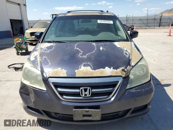 2006 Honda Odyssey EX-L с VIN 5FNRL38696B032304, выставлен на аукционе Copart как лот 59104445 с пробегом Не указан миль и Чистый • Clean title. История ставок и продаж доступна на DreamBid. Изображение 5.