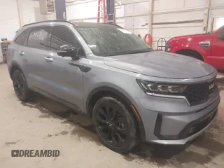 2022 Kia Sorento SX with VIN 5XYRK4LFXNG077582, listed as a IAAI auction lot 41943386 with 20,744 mi miles and . Bid and sale history available at DreamBid. Image 1.