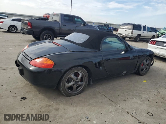 2002 Porsche Boxster with VIN WP0CA298X2U624074, listed as a Copart auction lot 42729845 with 116,119 mi miles and Salvage title. Bid and sale history available at DreamBid. Image 3.