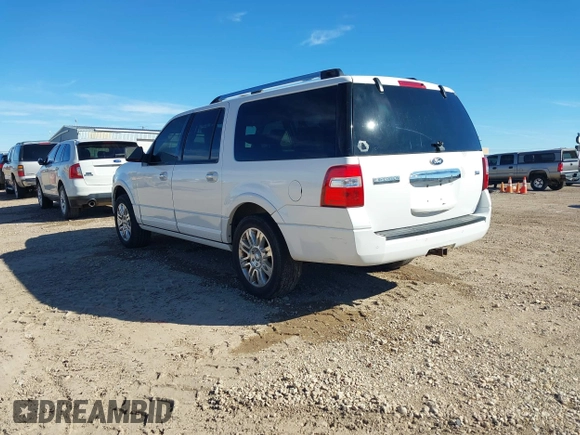2011 Ford Expedition Max Limited with VIN 1FMJK2A58BEF15821, listed as a IAAI auction lot 41593051 with 288,260 mi miles and . Bid and sale history available at DreamBid. Image 3.