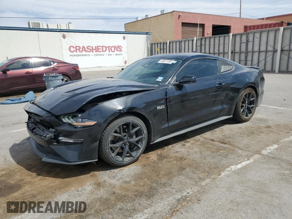 2020 Ford Mustang GT with VIN 1FA6P8CF9L5181701, listed as a Copart auction lot 50621205 with 40,152 mi miles and Salvage Title. Bid and sale history available at carsss.com. Image 1.