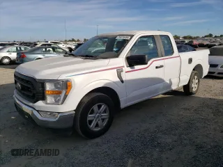 2021 Ford F-150 XL with VIN 1FTEX1CB0MKD56317, listed as a Copart auction lot 75570484 with 72,512 mi miles and Salvage title. Bid and sale history available at DreamBid. Image 1.