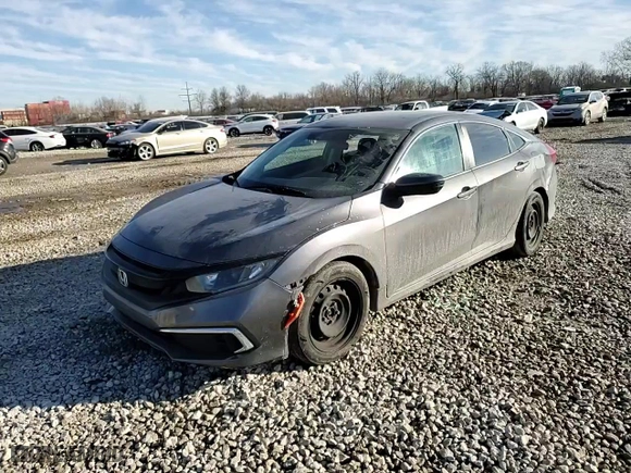 2019 Honda Civic Sedan LX with VIN 2HGFC2F66KH567841, listed as a Copart auction lot 42167145 with 86,934 mi miles and Salvage Title. Bid and sale history available at carsss.com. Image 10.
