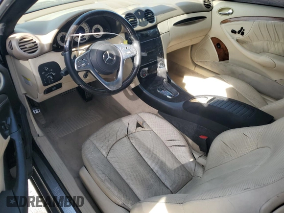 2009 Mercedes-Benz CLK 550 with VIN WDBTJ72H69F266105, listed as a Copart auction lot 79723224 with 114,840 mi miles and Salvage Title. Bid and sale history available at DreamBid. Image 8.