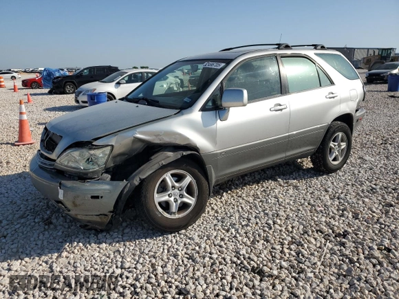 2002 Lexus RX 300 with VIN JTJGF10U820121879, listed as a Copart auction lot 52496705 with 92,641 mi miles and Salvage Title. Bid and sale history available at carsss.com. Image 1.