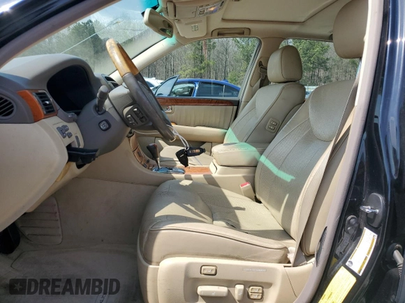 2005 Lexus LS 430 with VIN JTHBN36F755027678, listed as a Copart auction lot 48911105 with 222,379 mi miles and Salvage Title. Bid and sale history available at carsss.com. Image 7.