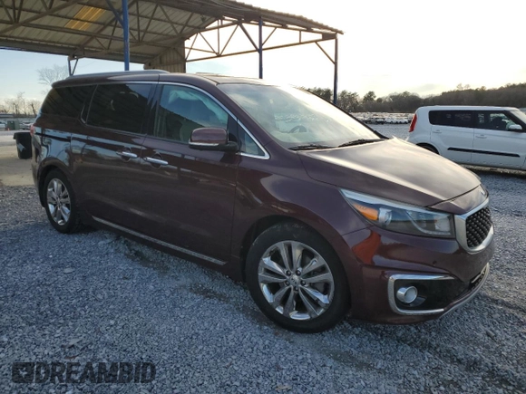 2016 Kia Sedona SX-L with VIN KNDME5C18G6145637, listed as a Copart auction lot 46602575 with 158,177 mi miles and Salvage Title. Bid and sale history available at carsss.com. Image 4.