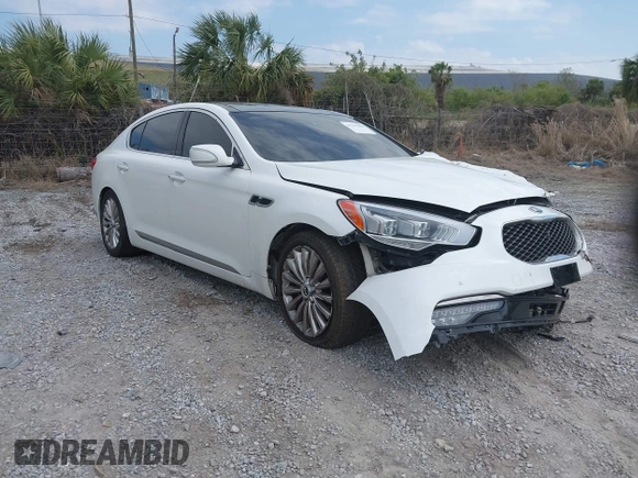 2015 Kia K900 Luxury with VIN KNALW4D44F6018536, listed as a IAAI auction lot 41795388 with 83,188 mi miles. Bid and sale history available at carsss.com. Image 1.