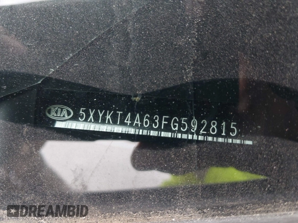 2015 Kia Sorento LX with VIN 5XYKT4A63FG592815, listed as a IAAI auction lot 41916446 with 149,669 mi miles. Bid and sale history available at carsss.com. Image 9.