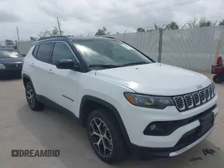 2024 Jeep Compass Limited with VIN 3C4NJDCN5RT145262, listed as a IAAI auction lot 41954147 with 10,933 mi miles and . Bid and sale history available at carsss.com. Image 1.