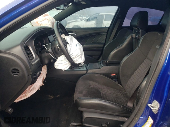 2021 Dodge Charger Scat Pack with VIN 2C3CDXGJ4MH570369, listed as a Copart auction lot 83519714 with 81,261 mi miles and Salvage Title. Bid and sale history available at DreamBid. Image 7.