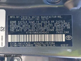 2018 Toyota Camry LE z VIN 4T1B11HK0JU546451, wystawiony jako IAAI lot #41054832 z przebiegiem 35 660 mil mil oraz . Historia ofert i sprzedaży dostępna na DreamBid. Obrazek 9.