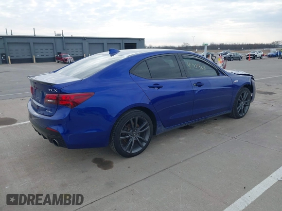 2018 Acura TLX w/A-SPEC Pkg with VIN 19UUB3F60JA003003, listed as a IAAI auction lot 41701363 with 142,073 mi miles. Bid and sale history available at carsss.com. Image 4.