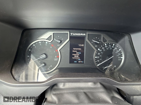 2022 Toyota Tundra SR5 with VIN 5TFLA5GD2NX001679, listed as a Copart auction lot 53191915 with 6,814 mi miles and Salvage title. Bid and sale history available at DreamBid. Image 8.