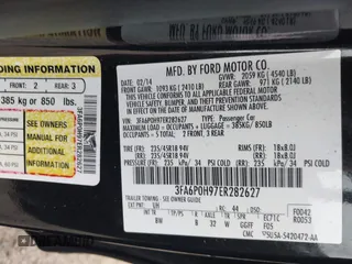 2014 Ford Fusion SE with VIN 3FA6P0H97ER282627, listed as a IAAI auction lot 41931789 with 133,815 mi miles and . Bid and sale history available at carsss.com. Image 9.