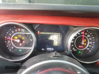 2020 Jeep Gladiator Rubicon with VIN 1C6JJTBG9LL163270, listed as a Copart auction lot 53654005 with 74,744 mi miles and Salvage title. Bid and sale history available at DreamBid. Image 9.