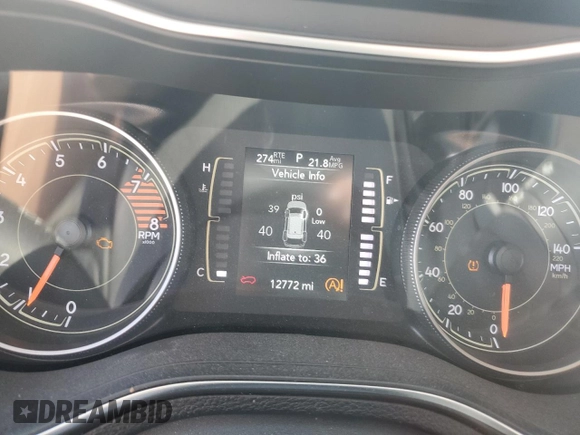 2020 Jeep Cherokee Altitude with VIN 1C4PJMLX8LD612973, listed as a Copart auction lot 54729785 with 12,772 mi miles and Salvage title. Bid and sale history available at DreamBid. Image 9.