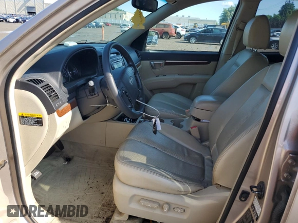 2007 Hyundai Santa Fe SE with VIN 5NMSH13E87H011742, listed as a Copart auction lot 57770685 with 140,047 mi miles and Salvage title. Bid and sale history available at DreamBid. Image 7.