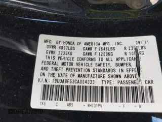 2012 Acura TL Tech Auto with VIN 19UUA9F53CA004033, listed as a IAAI auction lot 41963088 with 69,863 mi miles. Bid and sale history available at carsss.com. Image 9.