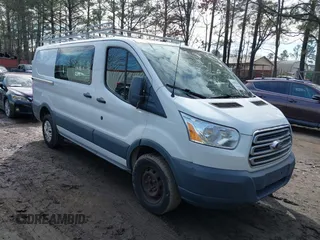 2018 Ford Transit with VIN 1FTYR1YM1JKA99083, listed as a IAAI auction lot 41608342 with 134,427 mi miles. Bid and sale history available at carsss.com. Image 1.