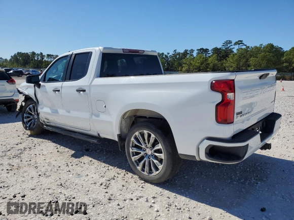 2020 Chevrolet Silverado 1500 Custom with VIN 1GCRWBEK8LZ243650, listed as a Copart auction lot 80707824 with 80,320 mi miles and Salvage Title. Bid and sale history available at carsss.com. Image 2.